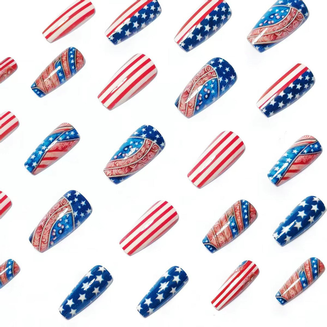 Nail art with creative patriot designs Stornfield
