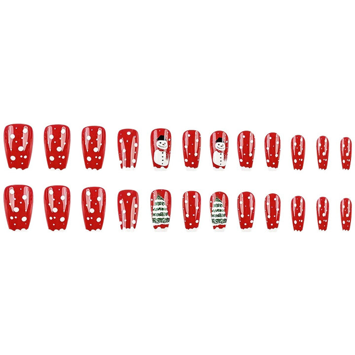 Artificial nail set with festive Christmas designs Stornfield