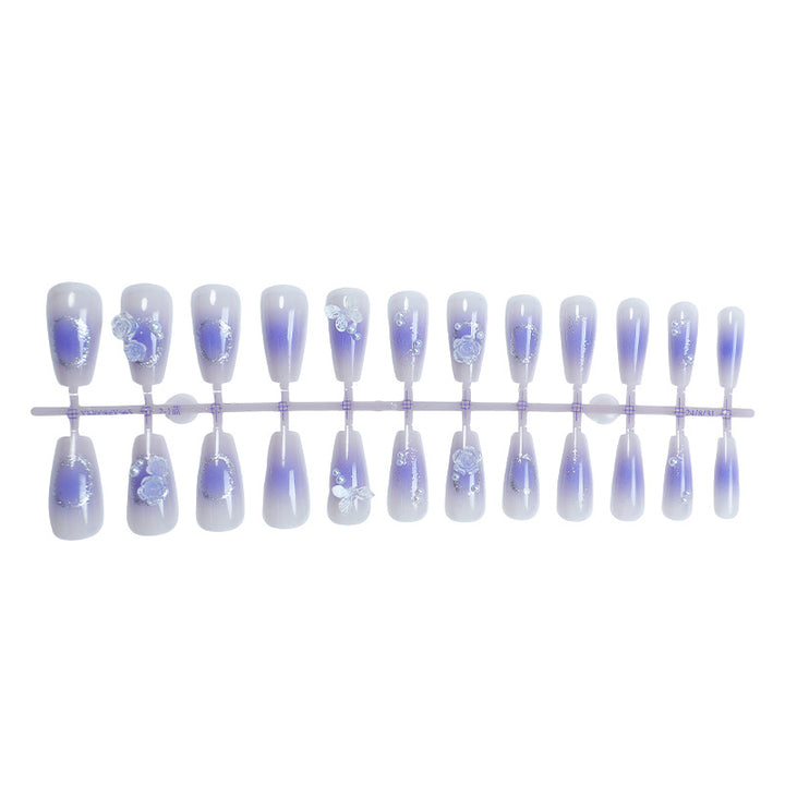 Artistic Ombre Floral Press-On Nail Set Stornfield