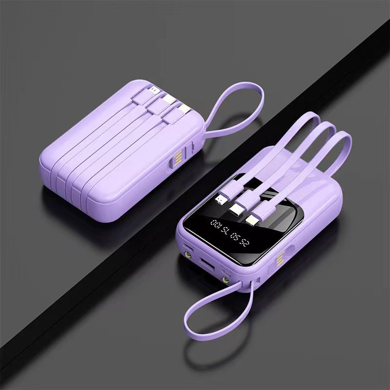 Portable power bank with integrated multifunctional cable system and digital display Stornfield