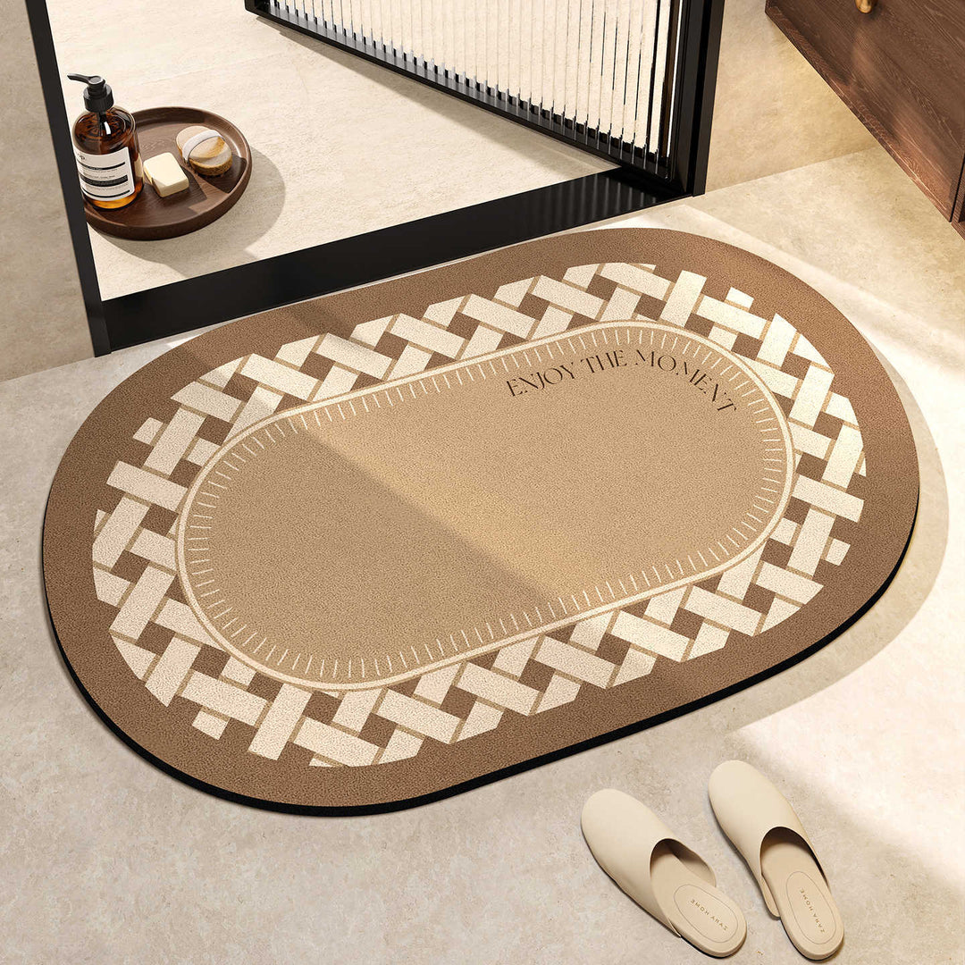 Elegant Oval Floor Mat Stornfield