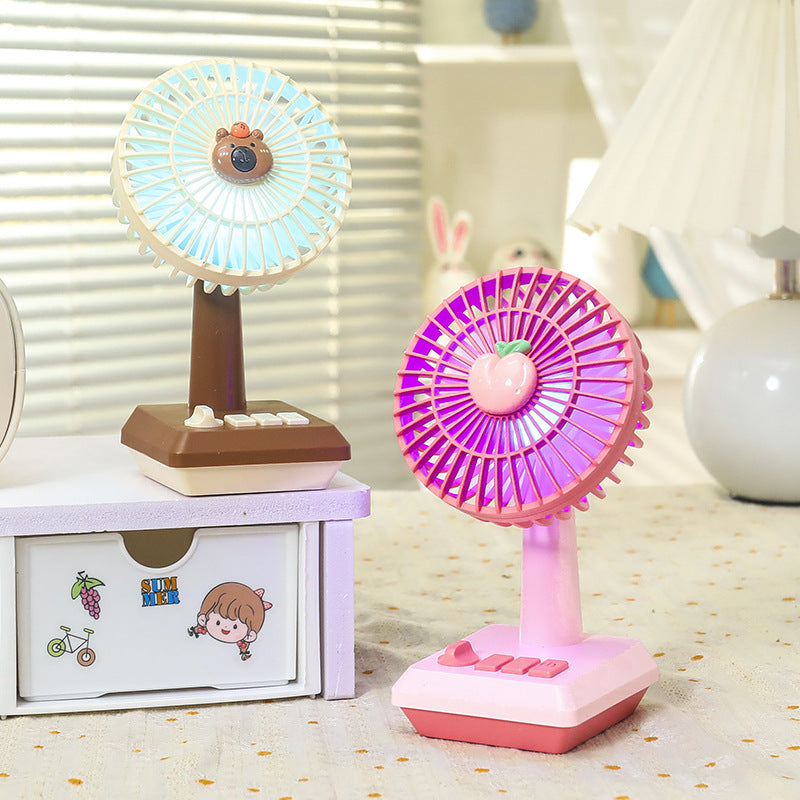 Ladies portable USB table fan in cheerful pineapple design Stornfield