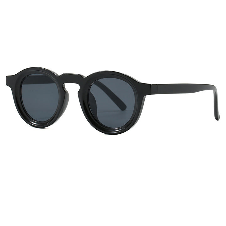Women's fashionable round sunglasses with transparent frame and UV protection Stornfield