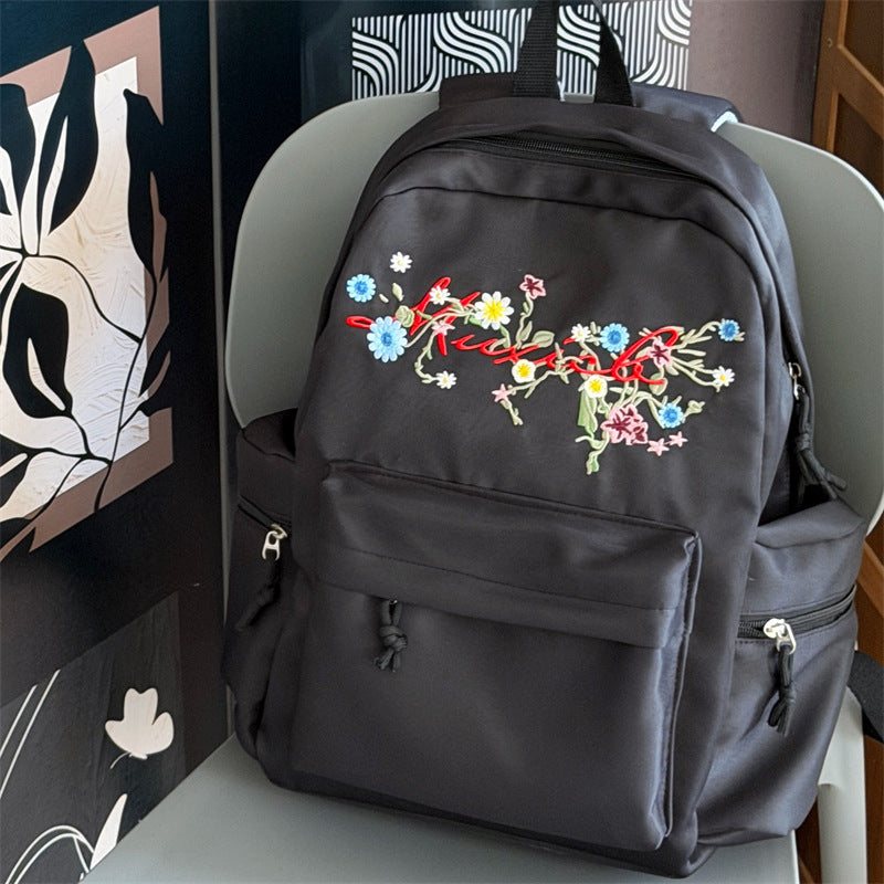 Stylish Embroidered Multi-Pocket Backpack Stornfield