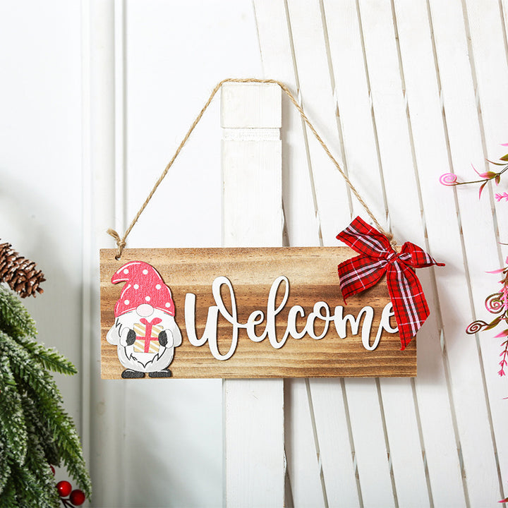 Welcome sign made of wood Stornfield