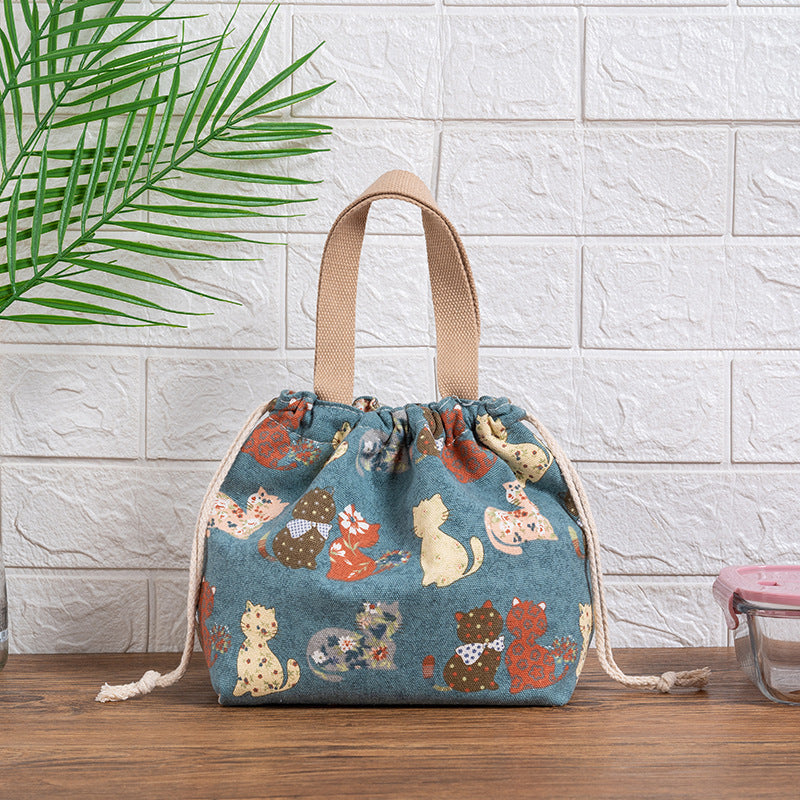 Drawstring Cat-Themed Storage Bag Stornfield