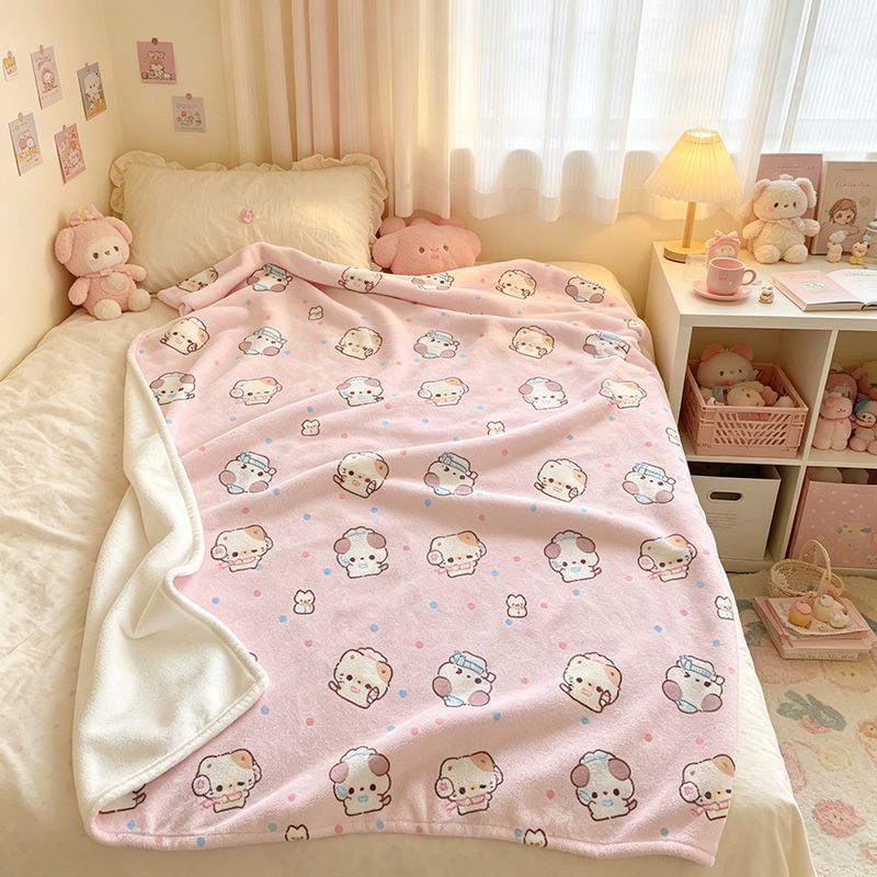 Cartoon-Themed Fleece Blanket