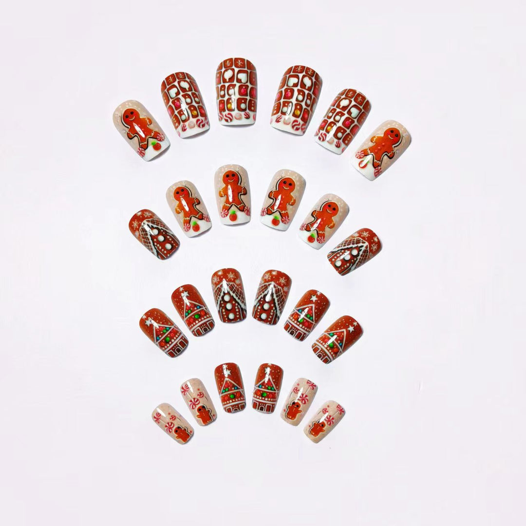 Artificial nails in gingerbread house design Stornfield