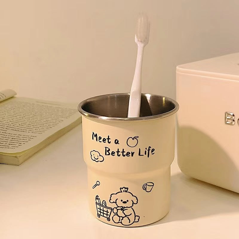 Toothbrush holder with loving animal design Stornfield