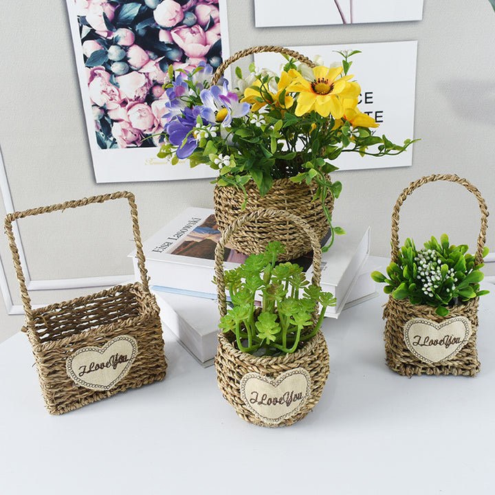 Handwoven Decorative Flower Basket Stornfield