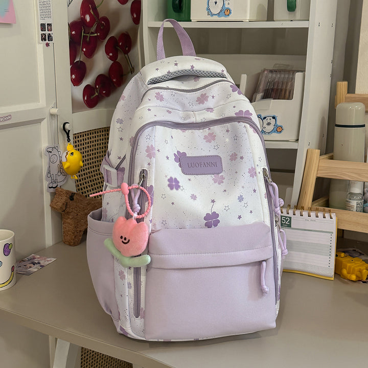 Stylish Floral Print Student Backpack Stornfield
