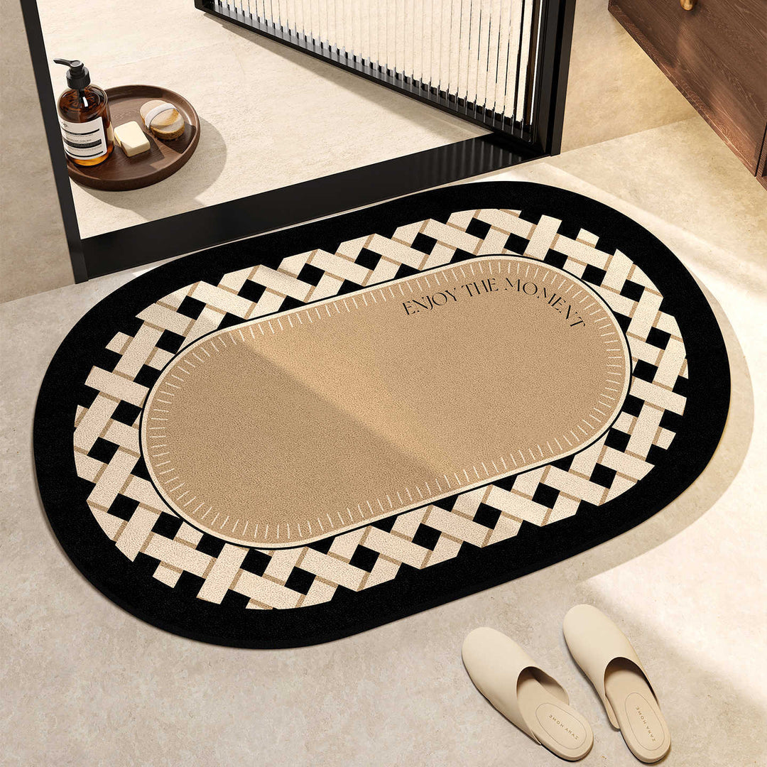 Elegant Oval Floor Mat Stornfield