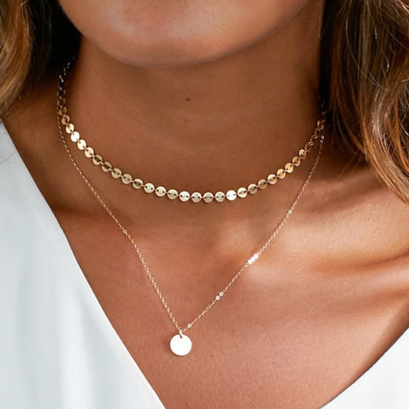 Layered Disc Chain Necklace Stornfield