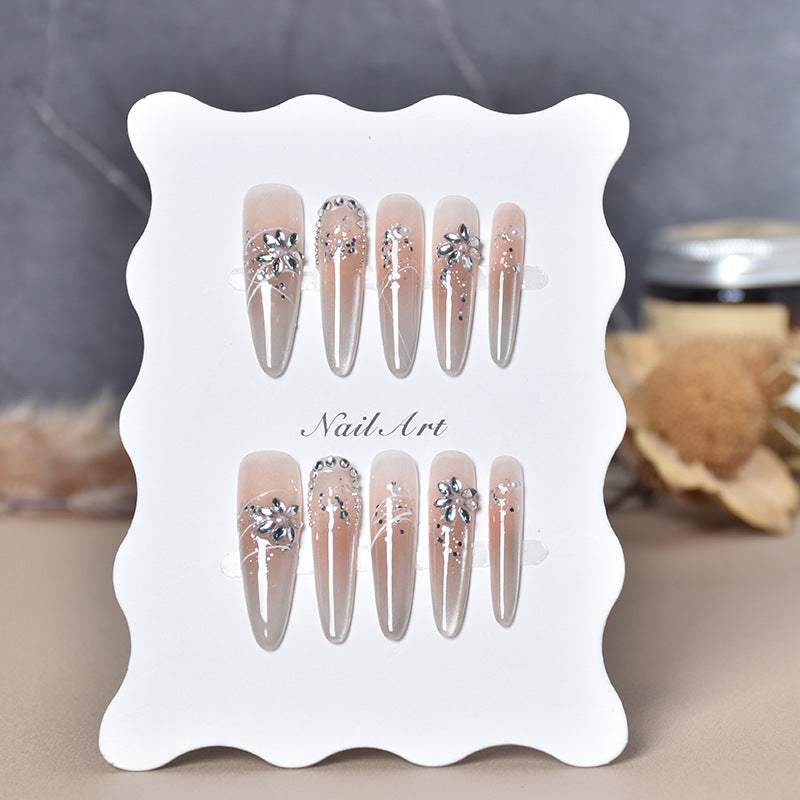 Elegant Stiletto Press-On Nail Extensions with Rhinestones Stornfield