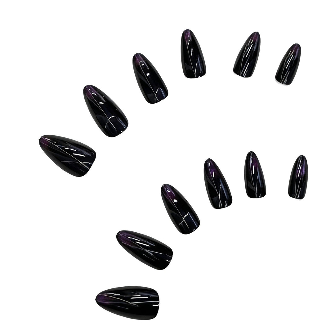 Glossy Elegant Almond-Shaped Press-On Nails Stornfield