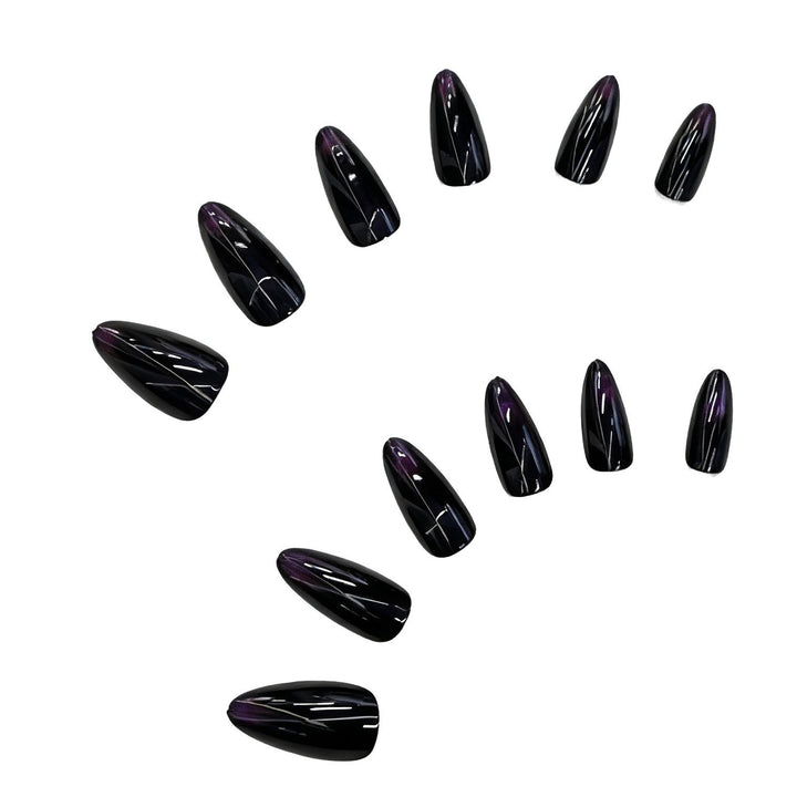 Glossy Elegant Almond-Shaped Press-On Nails Stornfield