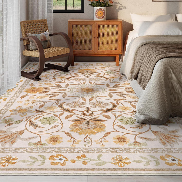 Floral Pattern Area Rug for Home