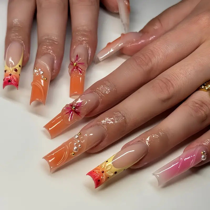 Artistic Floral Press-On Nail Extensions Stornfield 1787913766
