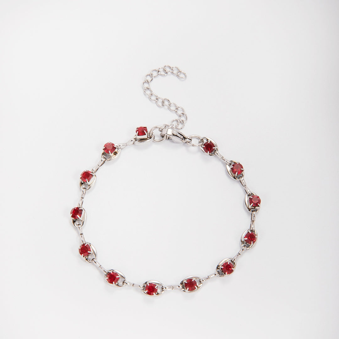 Elegant Gemstone Accent Link Bracelet Stornfield