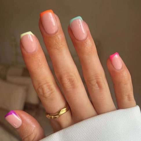 Classic French Tip Nail Enhancements Stornfield