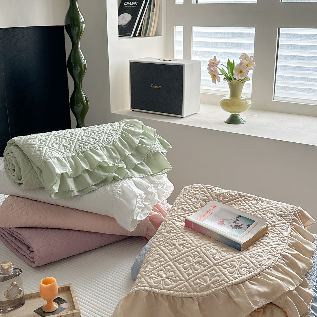 Quilted Cotton Bedspread Set