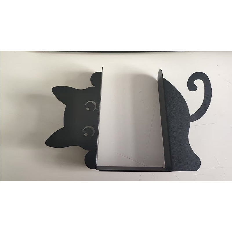 Cat-Shaped Bookend Set