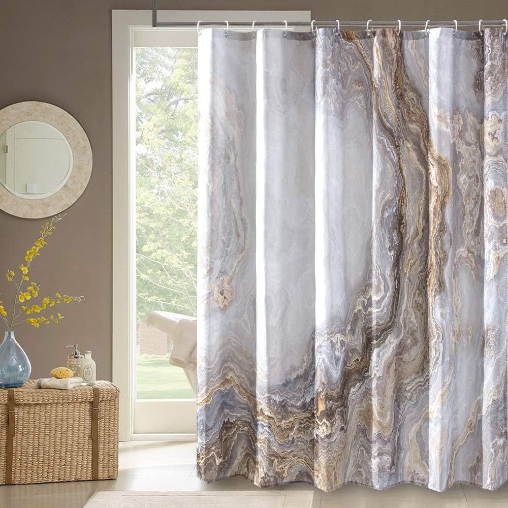 Artistic Marble Print Shower Curtain Stornfield