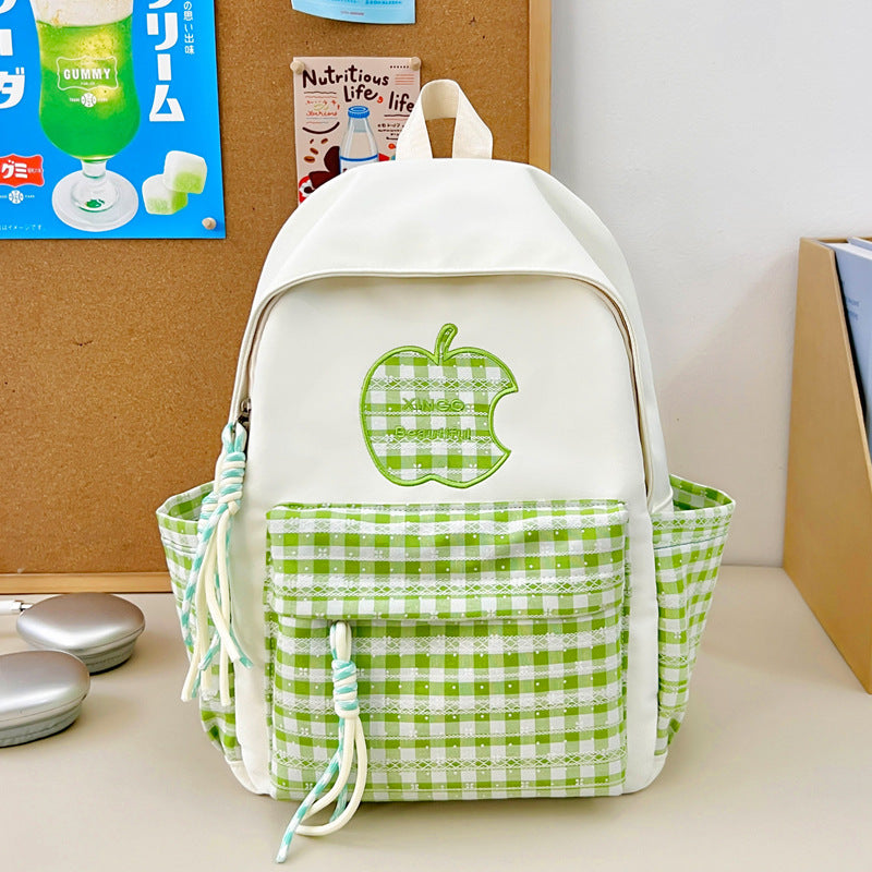 Vintage Style Gingham Patterned Backpack Stornfield