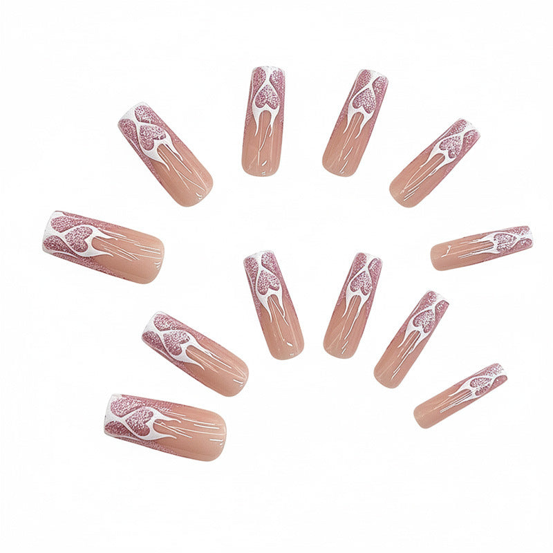 Heart Flames Press-On Nail Art Stornfield