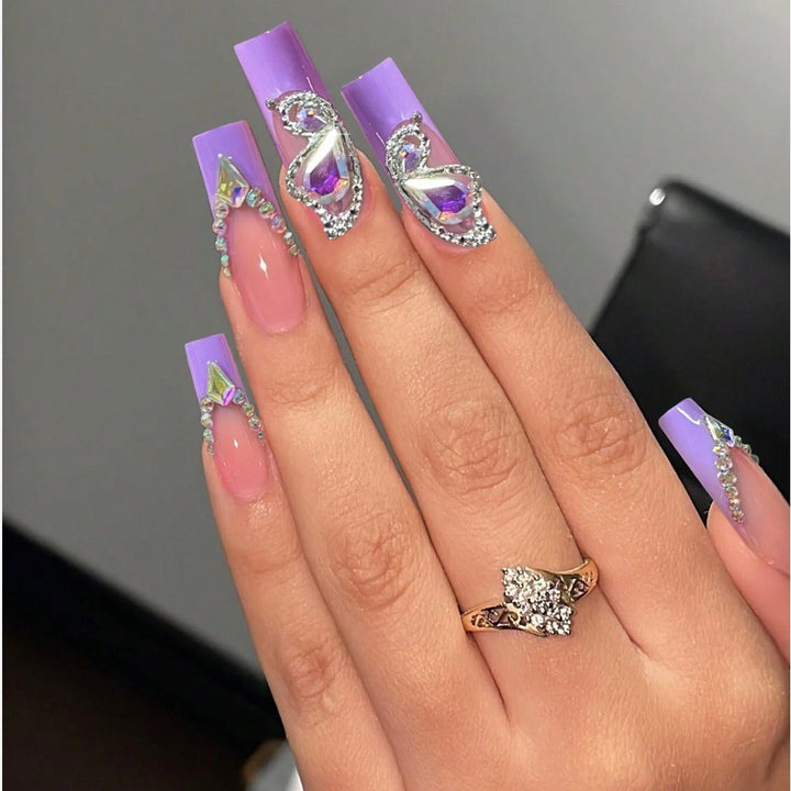Acrylic nail set with luxurious 3D accents Stornfield