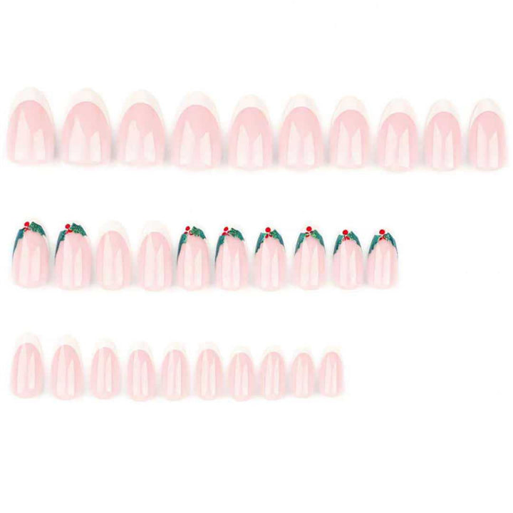 Holiday-Themed French Tip Nail Art Stornfield