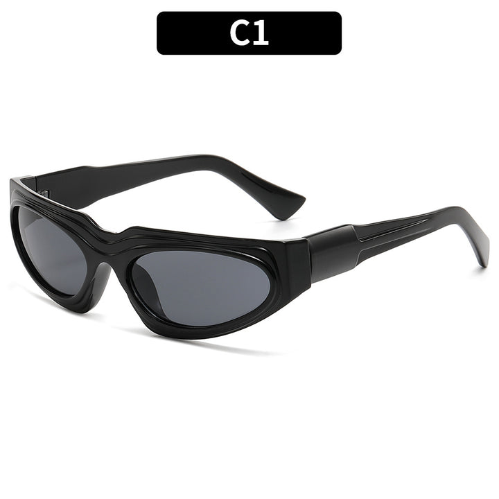 Sleek Retro Shield Sunglasses