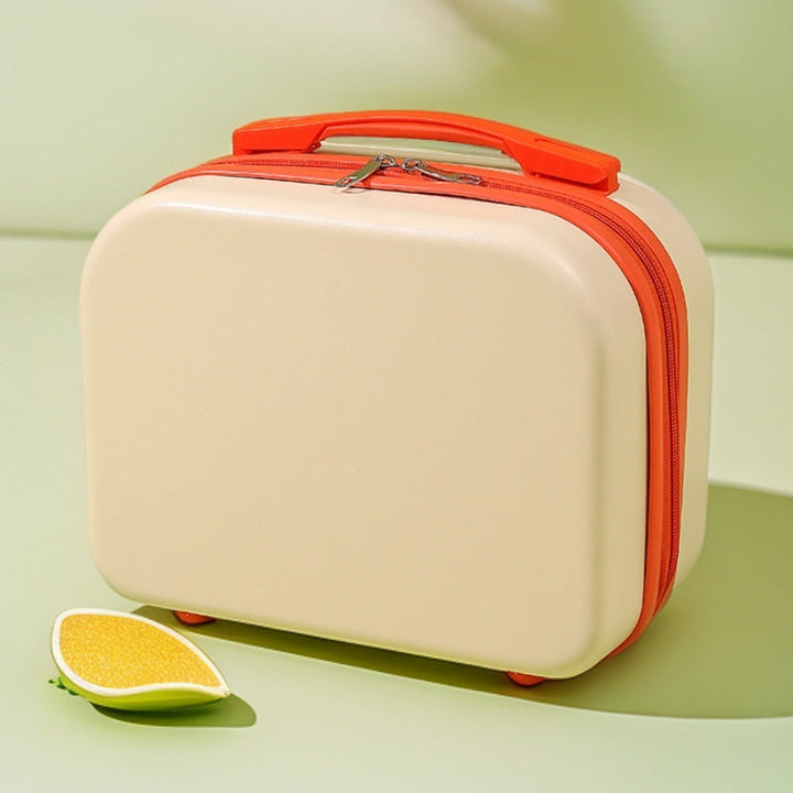 hard-shell travel vanity case with molded handle and double-zip closure Stornfield