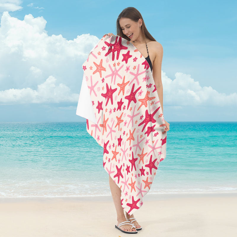 Beach towel with maritime star motif Stornfield