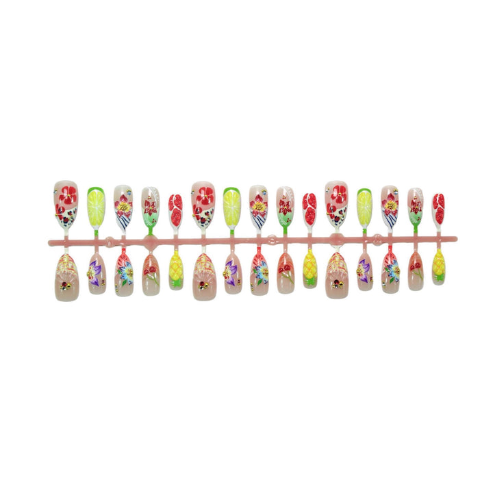Artistic Floral Press-On Nail Art Set Stornfield 1790636675