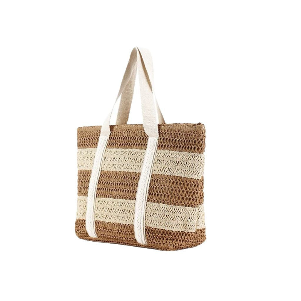 Beach bag made of sustainable natural material with structured design Stornfield