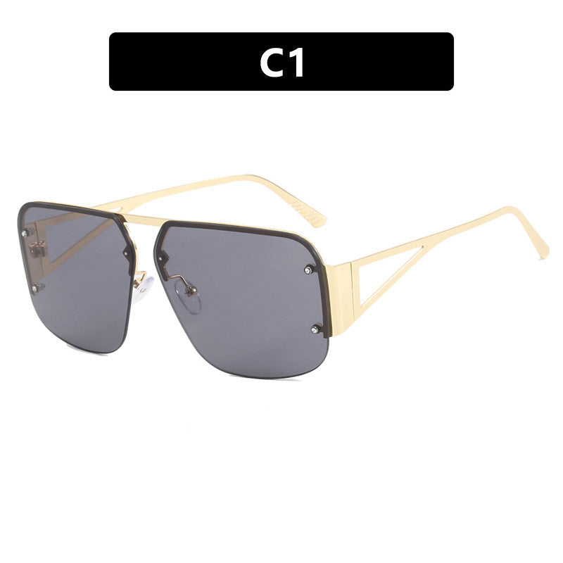 Women’s Futuristic Sunglasses with Square Frame and Mirrored Lenses Stornfield