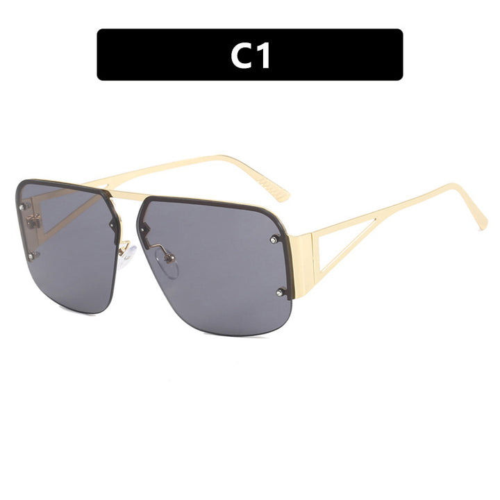 Women’s Futuristic Sunglasses with Square Frame and Mirrored Lenses Stornfield