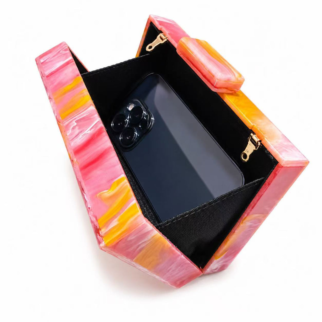 Marbled Acrylic Clutch
