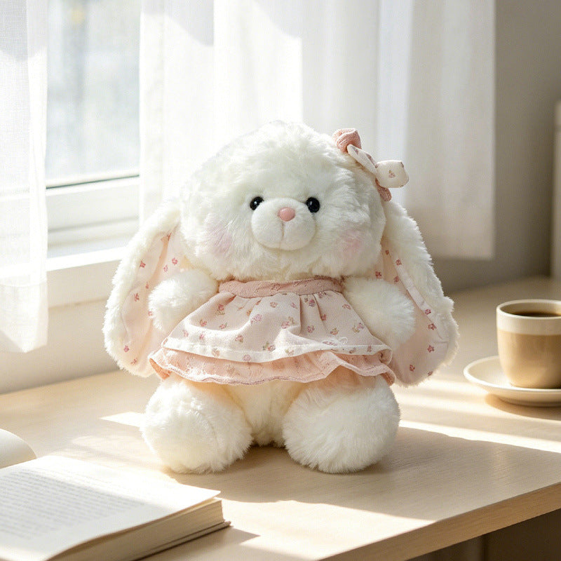 Plush Bunny Dress-Up Sitting Cuddler with Floppy Ears and Embroidered Face Stornfield