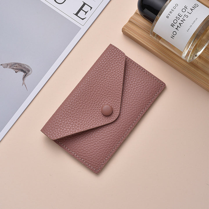 Compact Textured Leather Cardholder Stornfield
