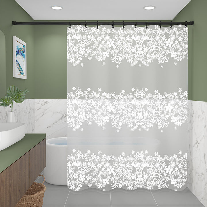 Floral Patterned Waterproof Shower Curtain Stornfield
