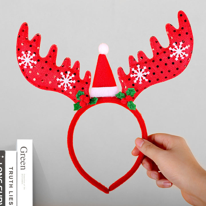 Festive Reindeer Antler Headband