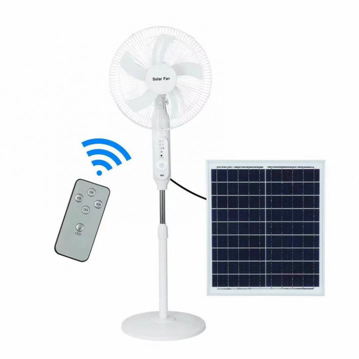 Unisex Solar Powered Stand Fan with Adjustable Tilt Angle and Efficient Fan Blades Stornfield