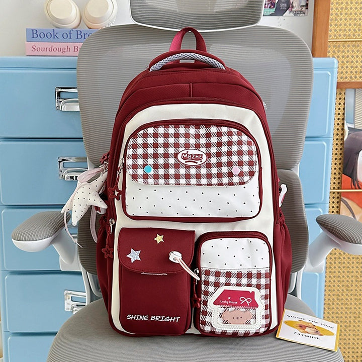 Multi-Pocket Travel Backpack with Cute Character Accents Stornfield