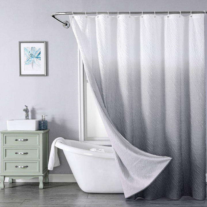 Textured Leaf Pattern Shower Curtain Stornfield