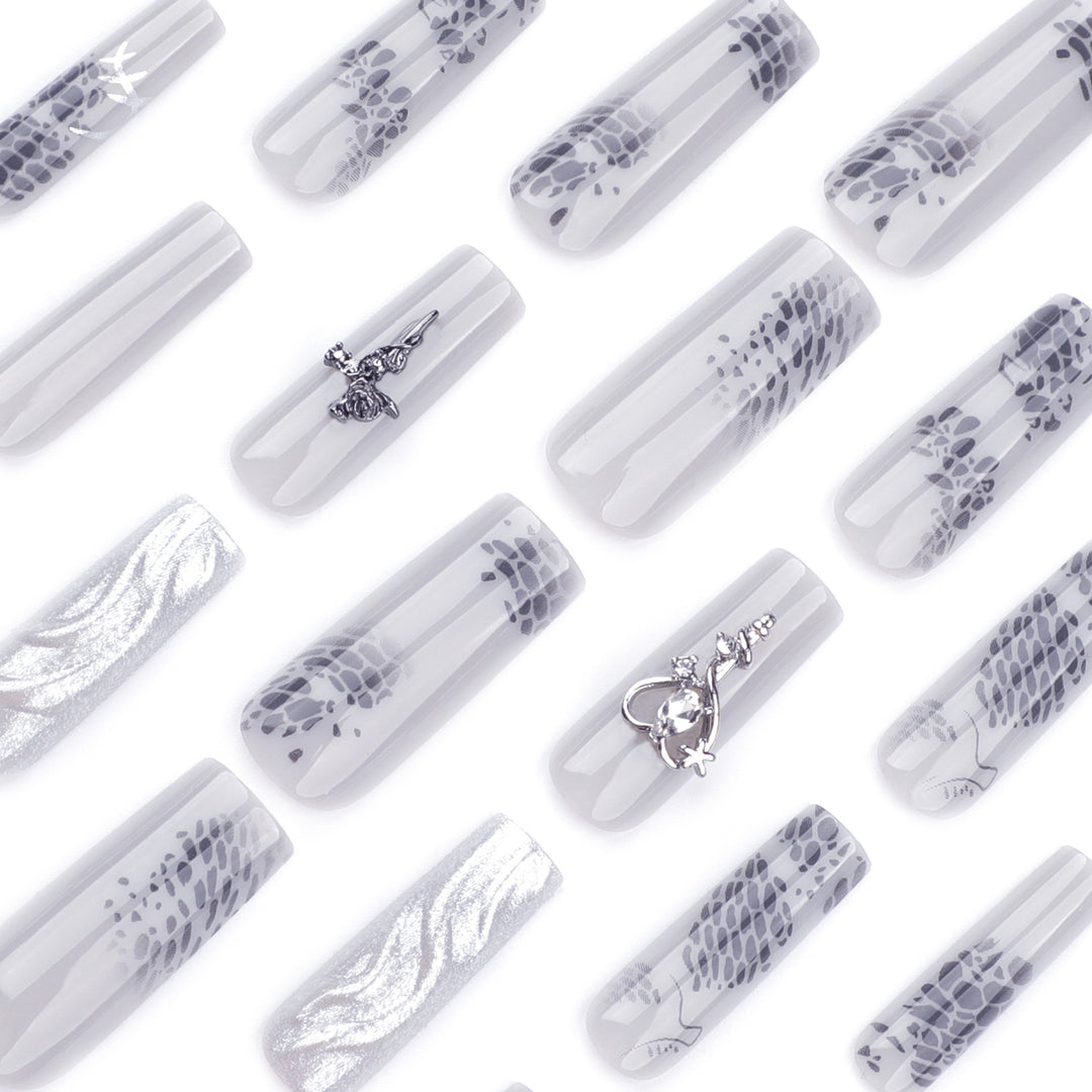 Artful Nail Extensions with Noble Accents Stornfield