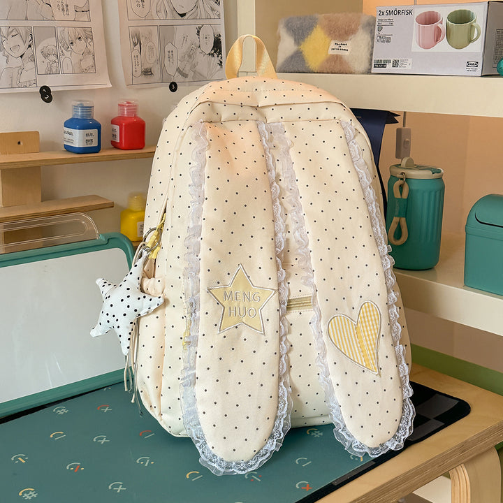 Cute Bunny-Ear Design Embellished Backpack Stornfield