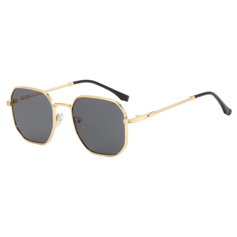 Ladies extravagant geometric sunglasses with striking metal frame Stornfield