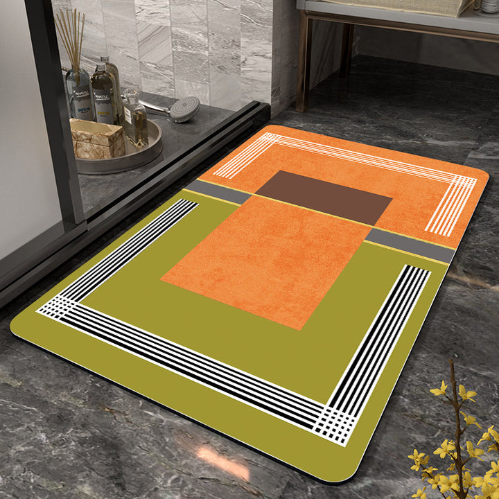 Abstract Pattern Non-Slip Bath Mat Stornfield